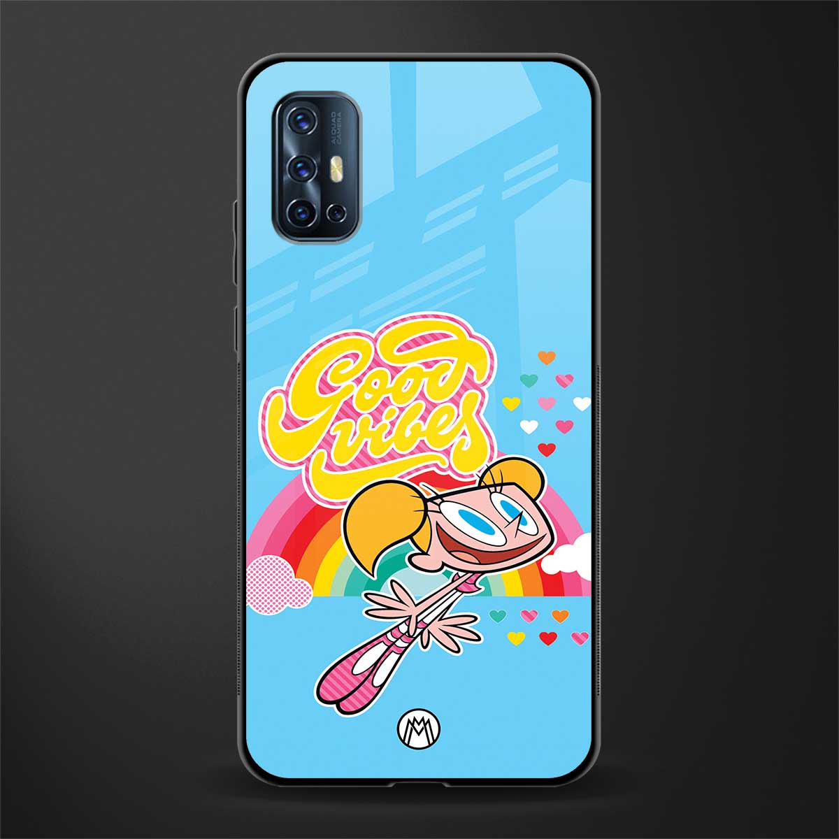 deedee good vibes glass case for vivo v17 image