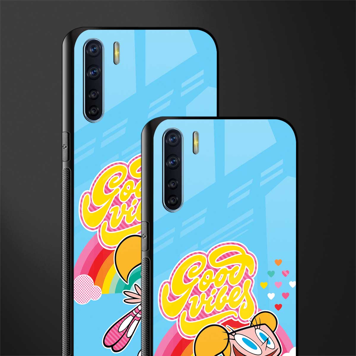 deedee good vibes glass case for oppo f15 image-2