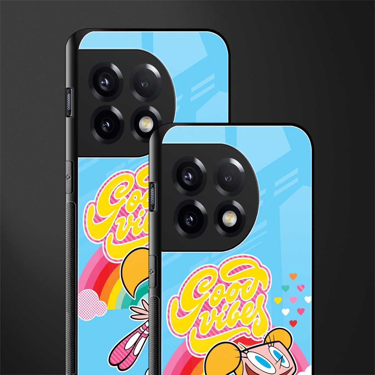deedee good vibes back phone cover | glass case for oneplus 11r