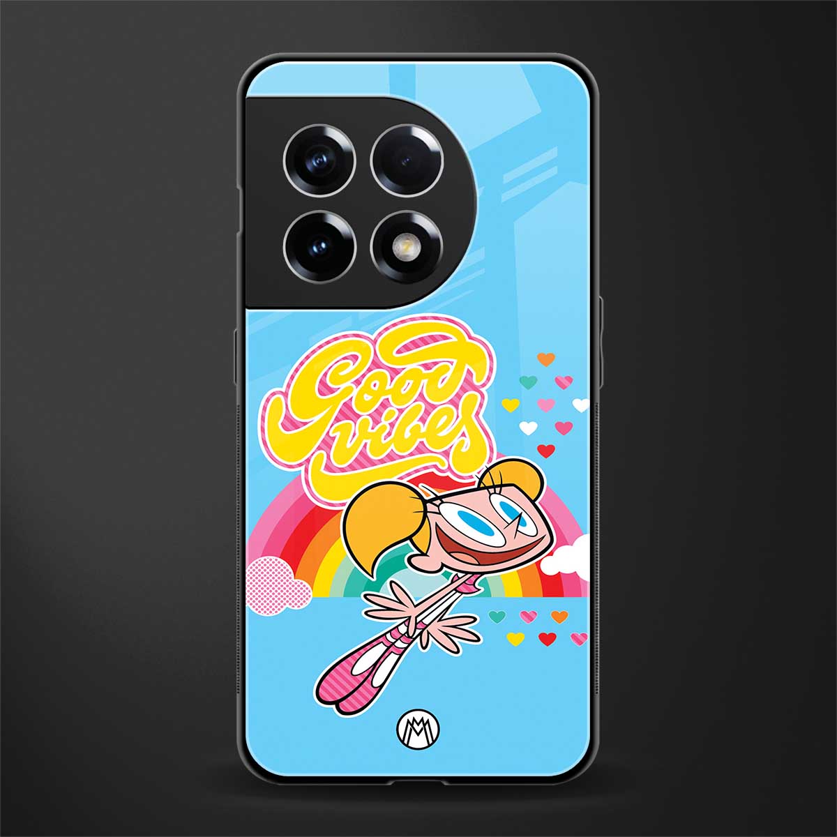 deedee good vibes back phone cover | glass case for oneplus 11r