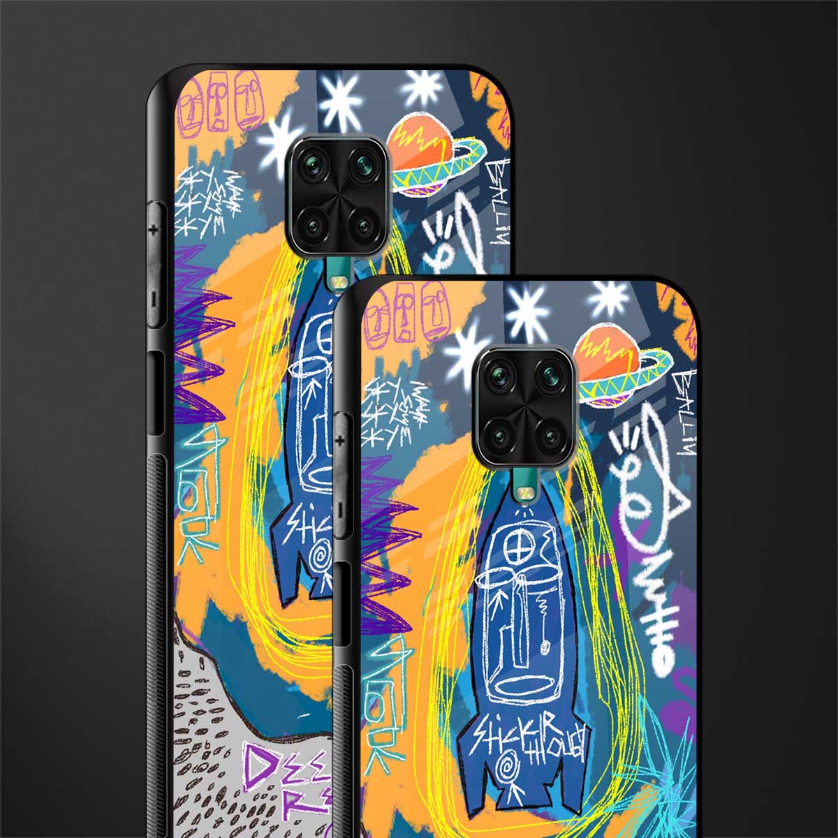 deja vu glass case for redmi note 9 pro max image-2