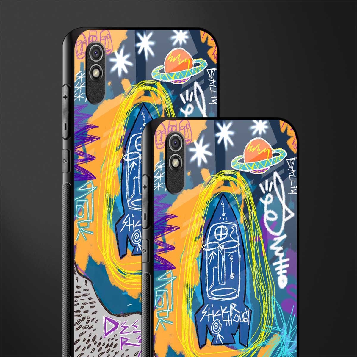 deja vu glass case for redmi 9a image-2