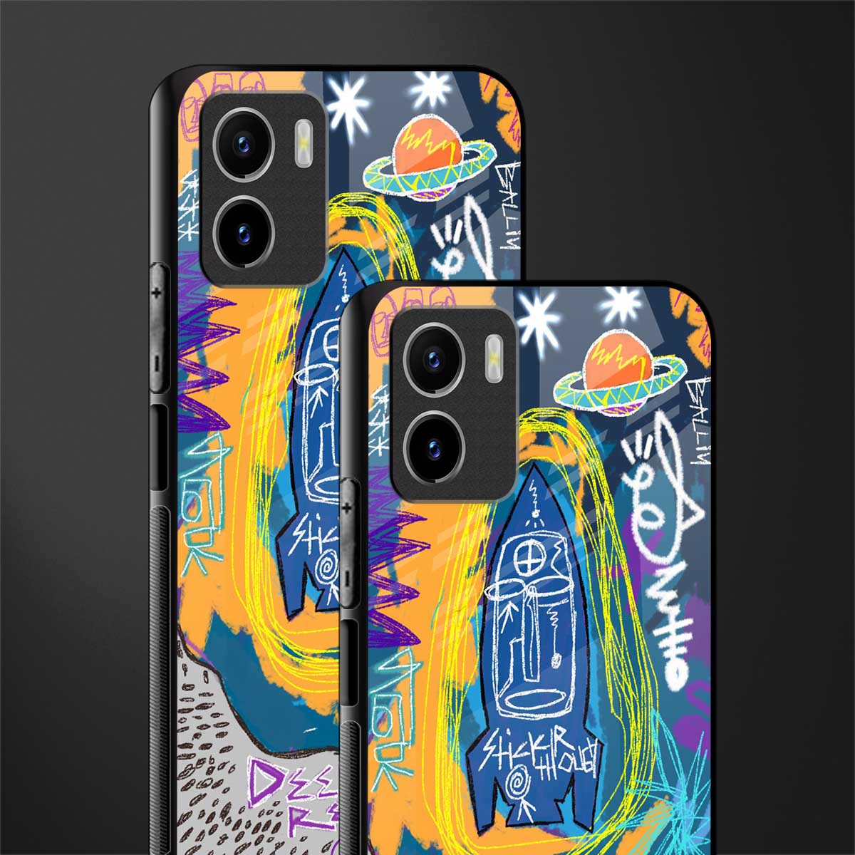 deja vu glass case for vivo y15s image-2