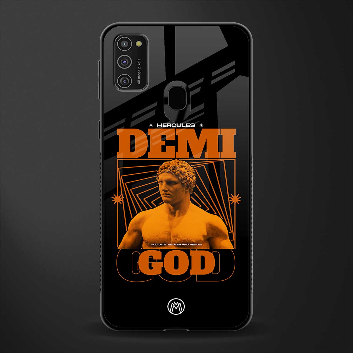 demi god glass case for samsung galaxy m21 image