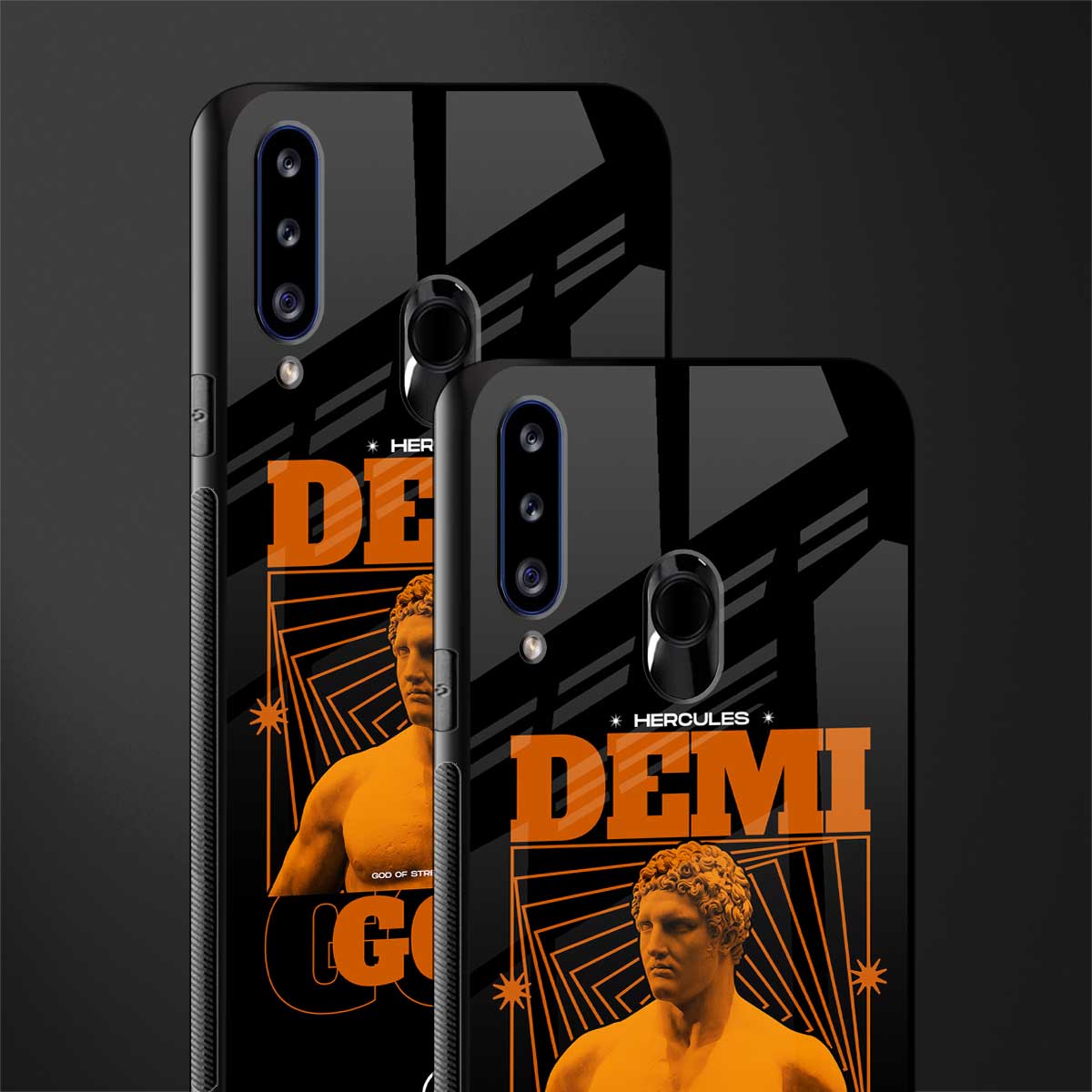 demi god glass case for samsung galaxy a20s image-2