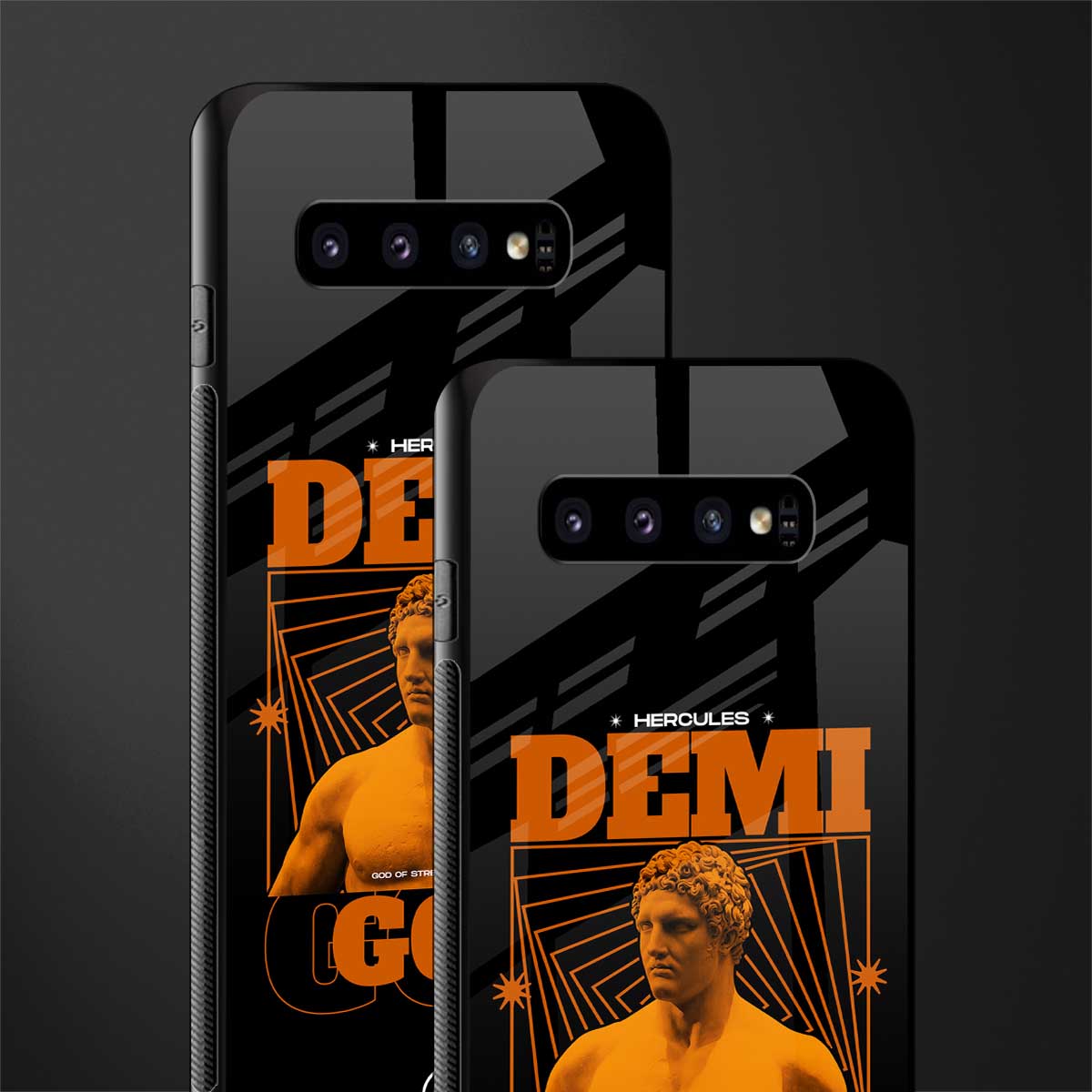 demi god glass case for samsung galaxy s10 plus image-2