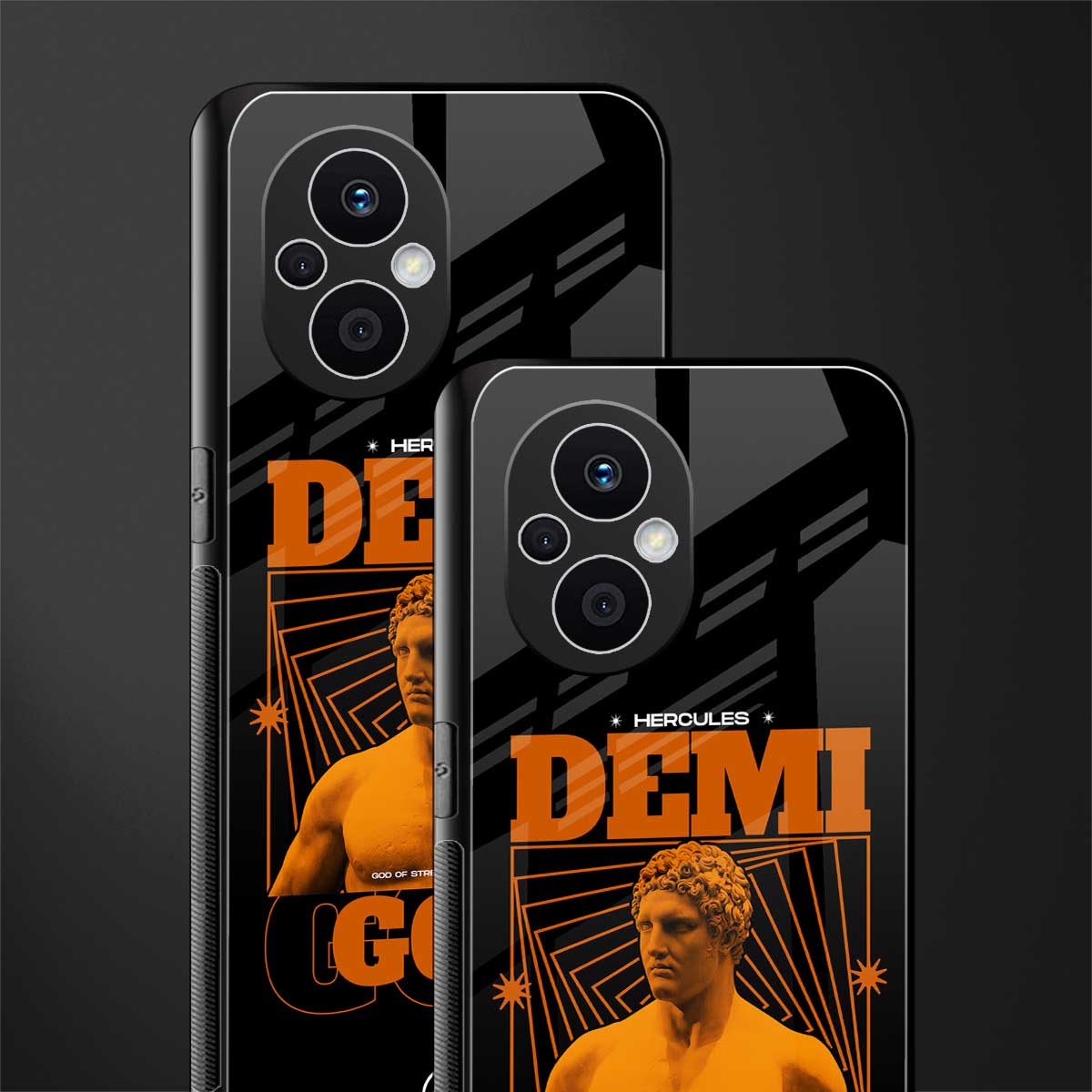 demi god back phone cover | glass case for oppo f21 pro 5g