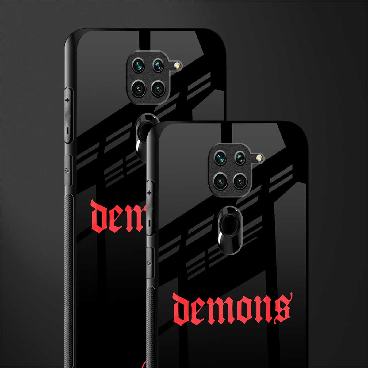 demons glass case for redmi note 9 image-2