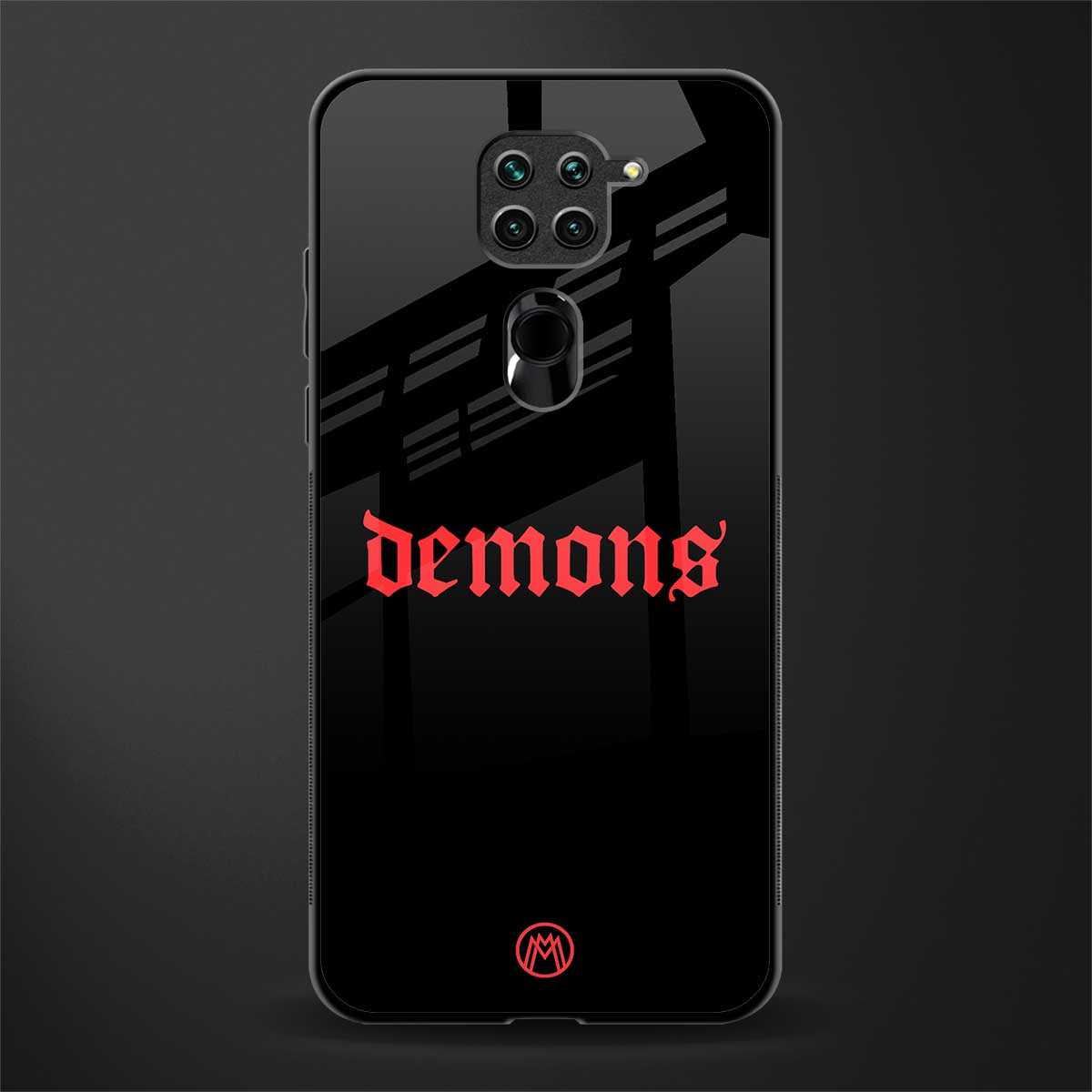 demons glass case for redmi note 9 image