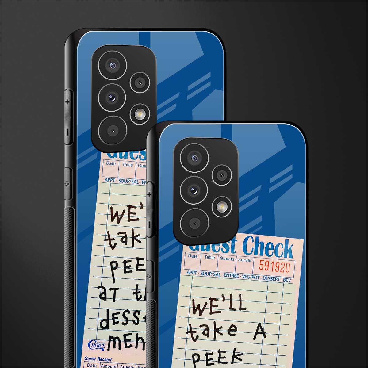 dessert menu back phone cover | glass case for samsung galaxy a73 5g
