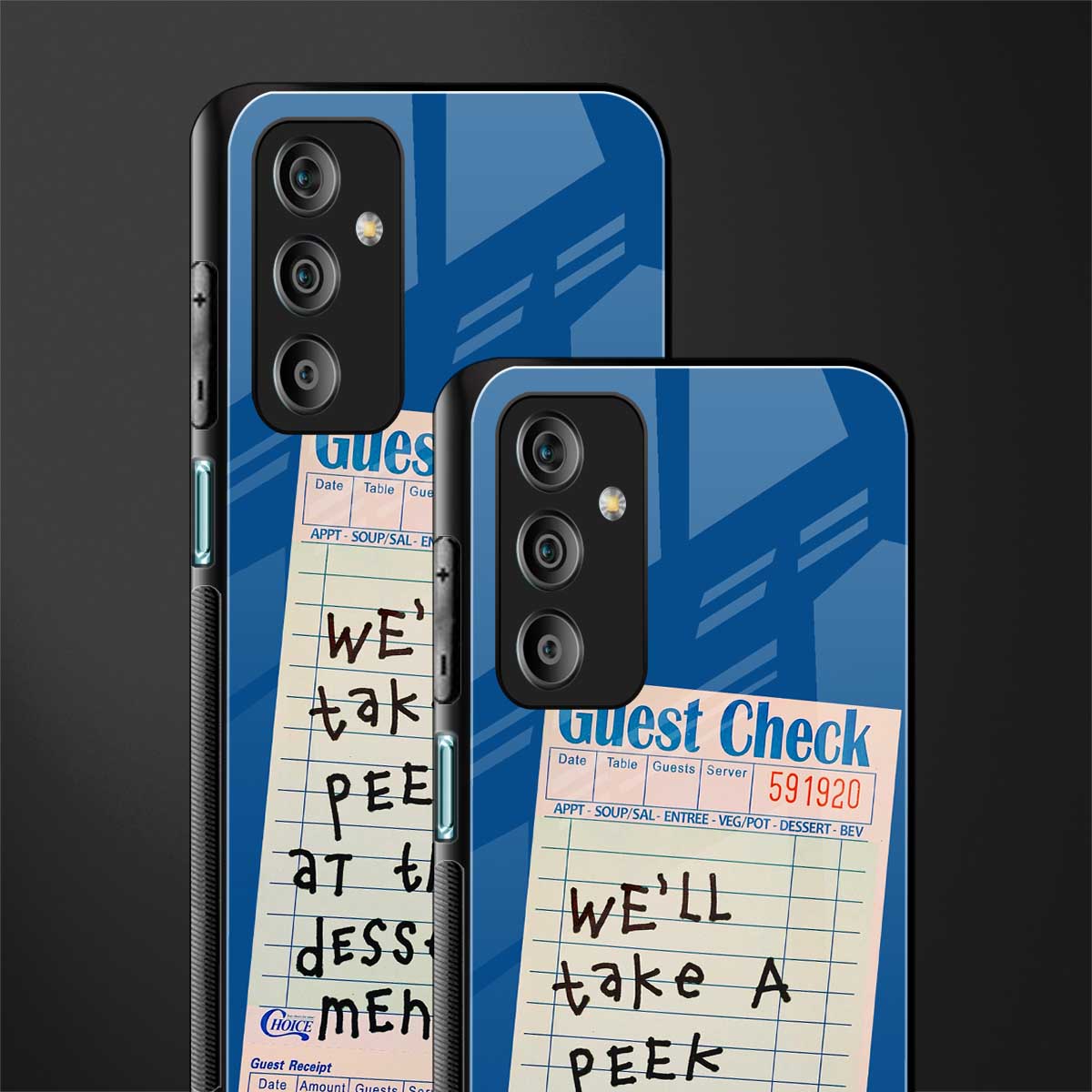 dessert menu back phone cover | glass case for samsung galaxy f23 5g