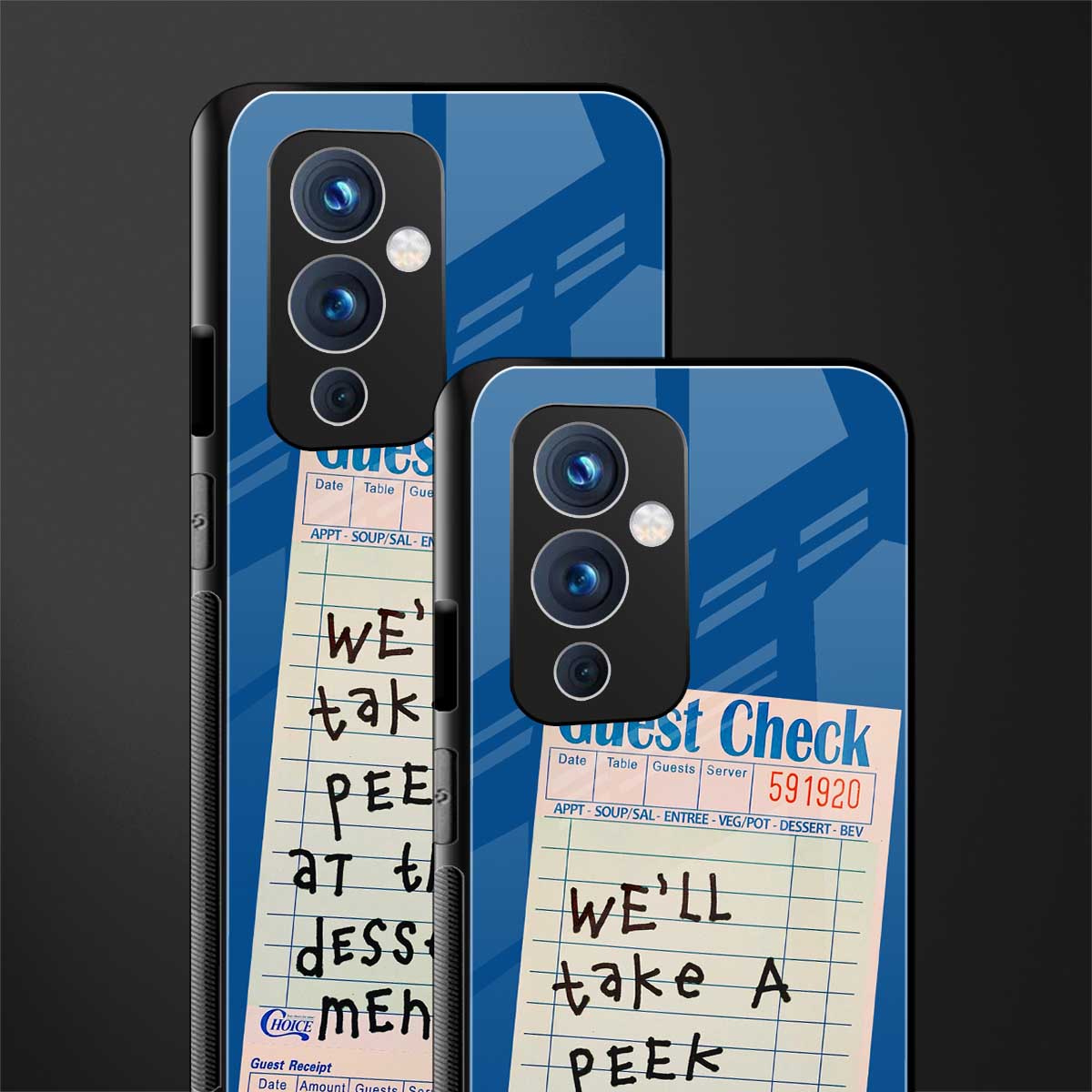 dessert menu back phone cover | glass case for oneplus 9