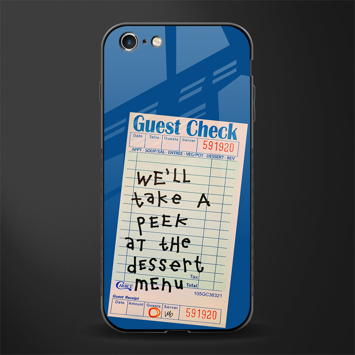 dessert menu glass case for iphone 6 image
