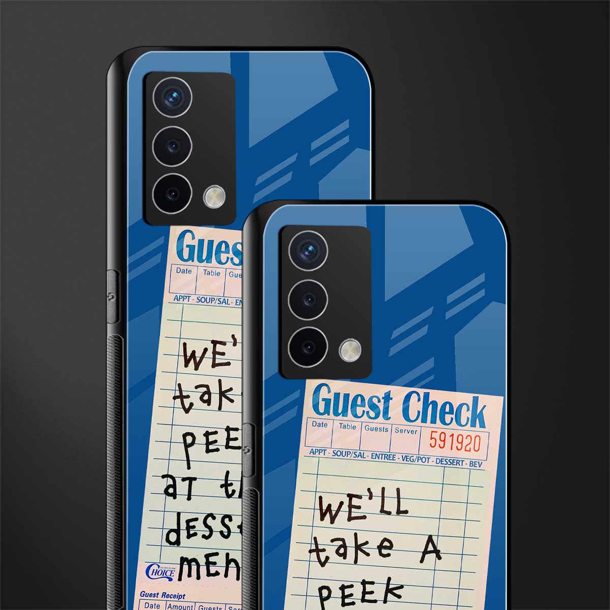 dessert menu back phone cover | glass case for oppo a74 4g