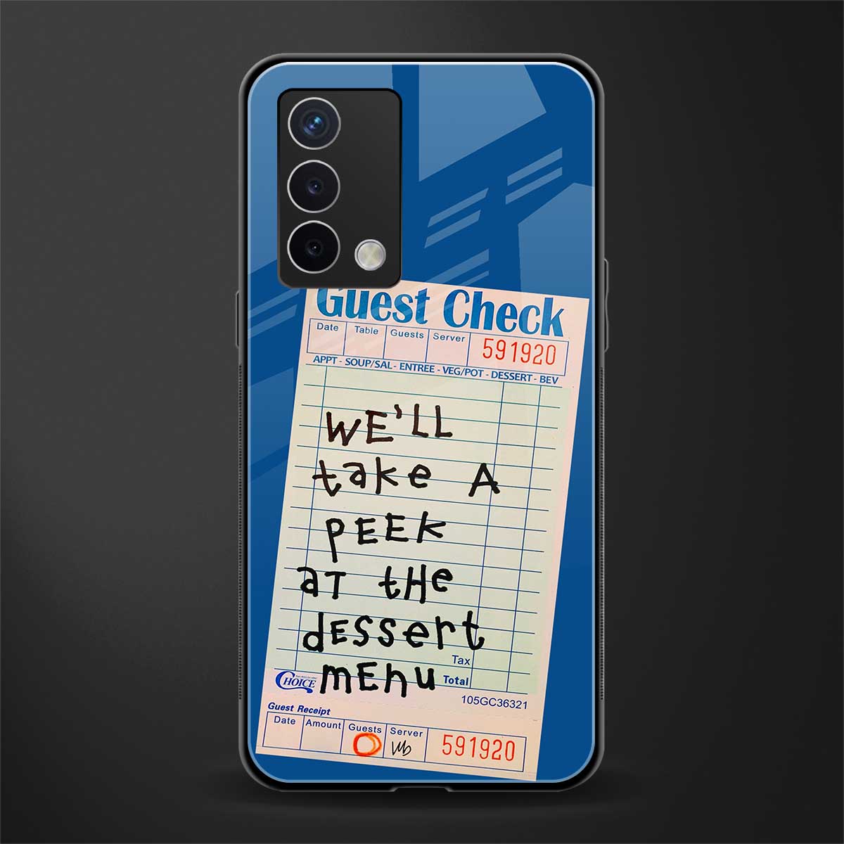 dessert menu back phone cover | glass case for oppo a74 4g