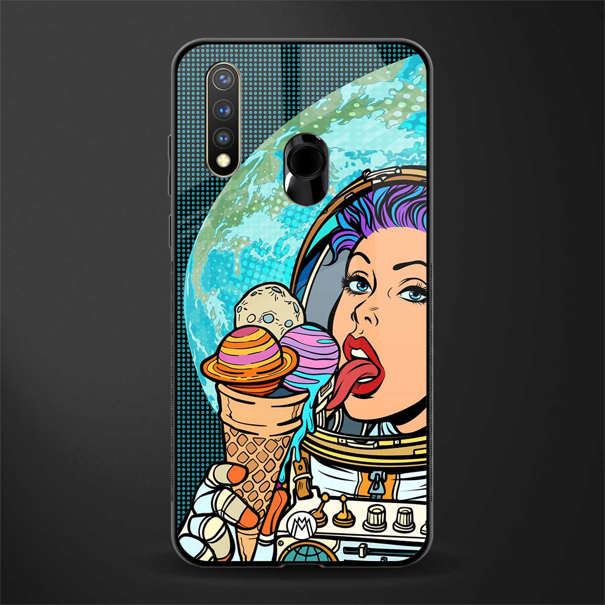 dessert space glass case for vivo u20 image