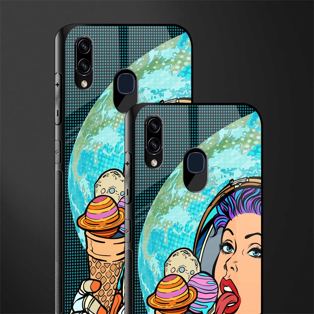 dessert space glass case for samsung galaxy a30 image-2