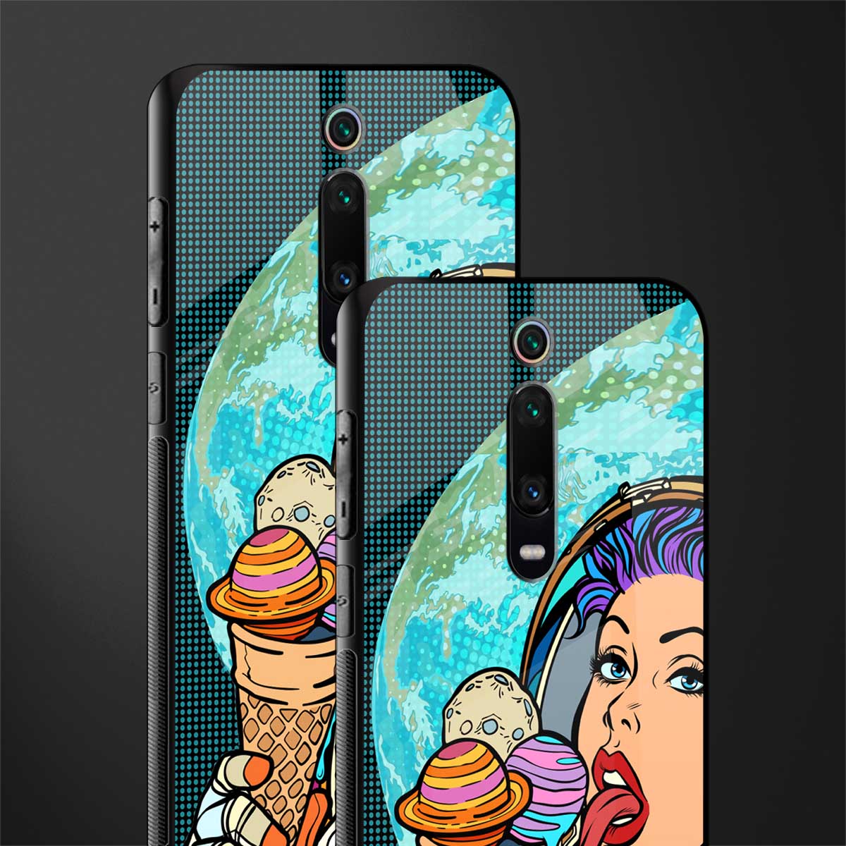 dessert space glass case for redmi k20 pro image-2