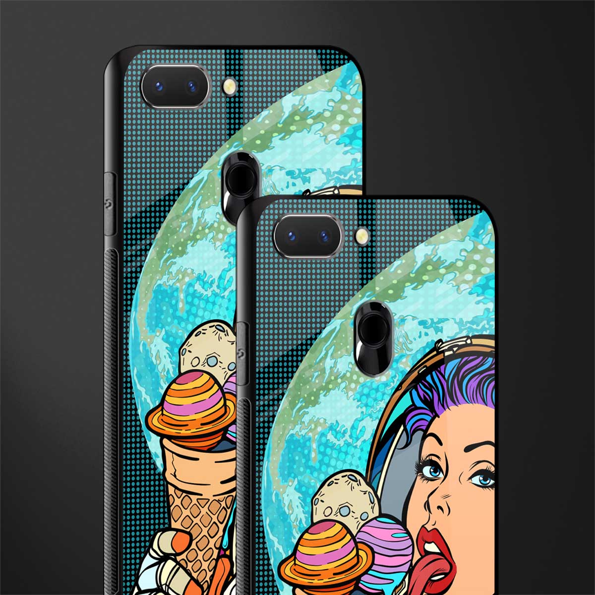 dessert space glass case for oppo a5 image-2