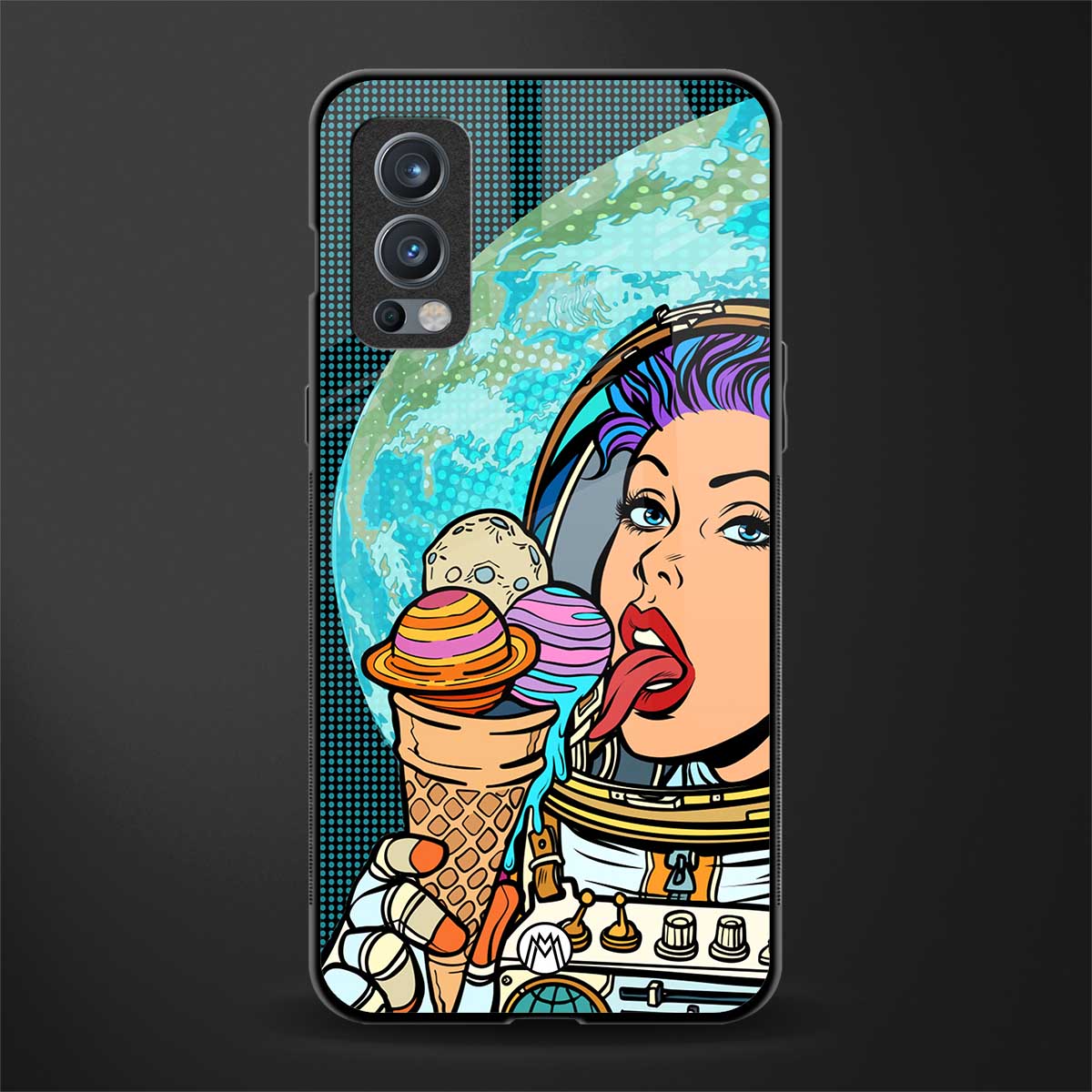dessert space glass case for oneplus nord 2 5g image