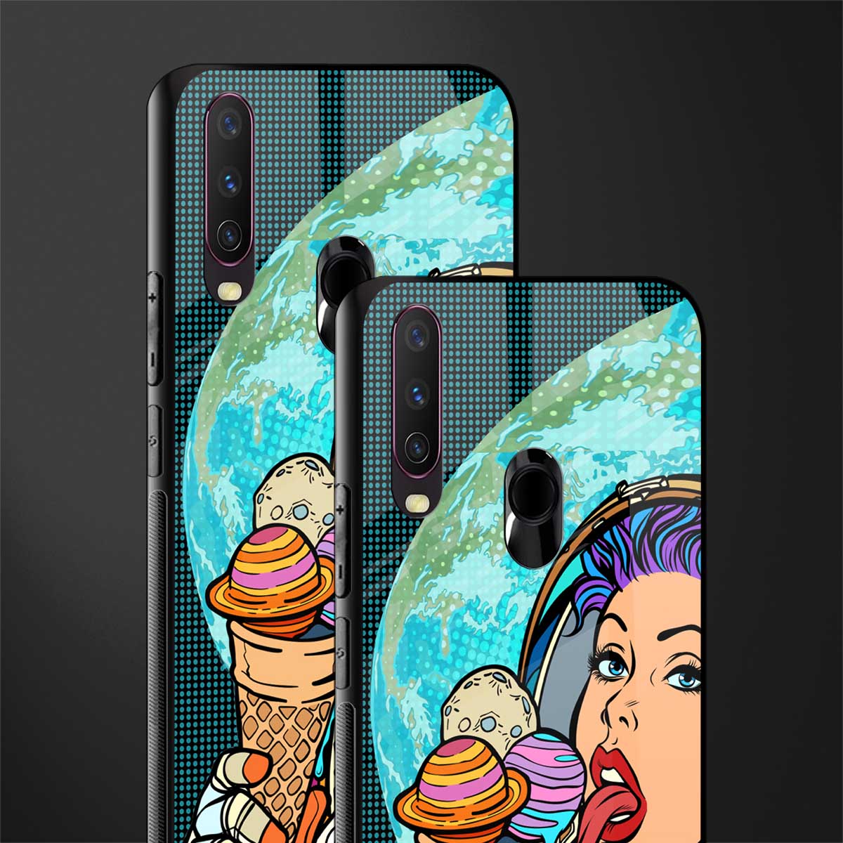 dessert space glass case for vivo y15 image-2