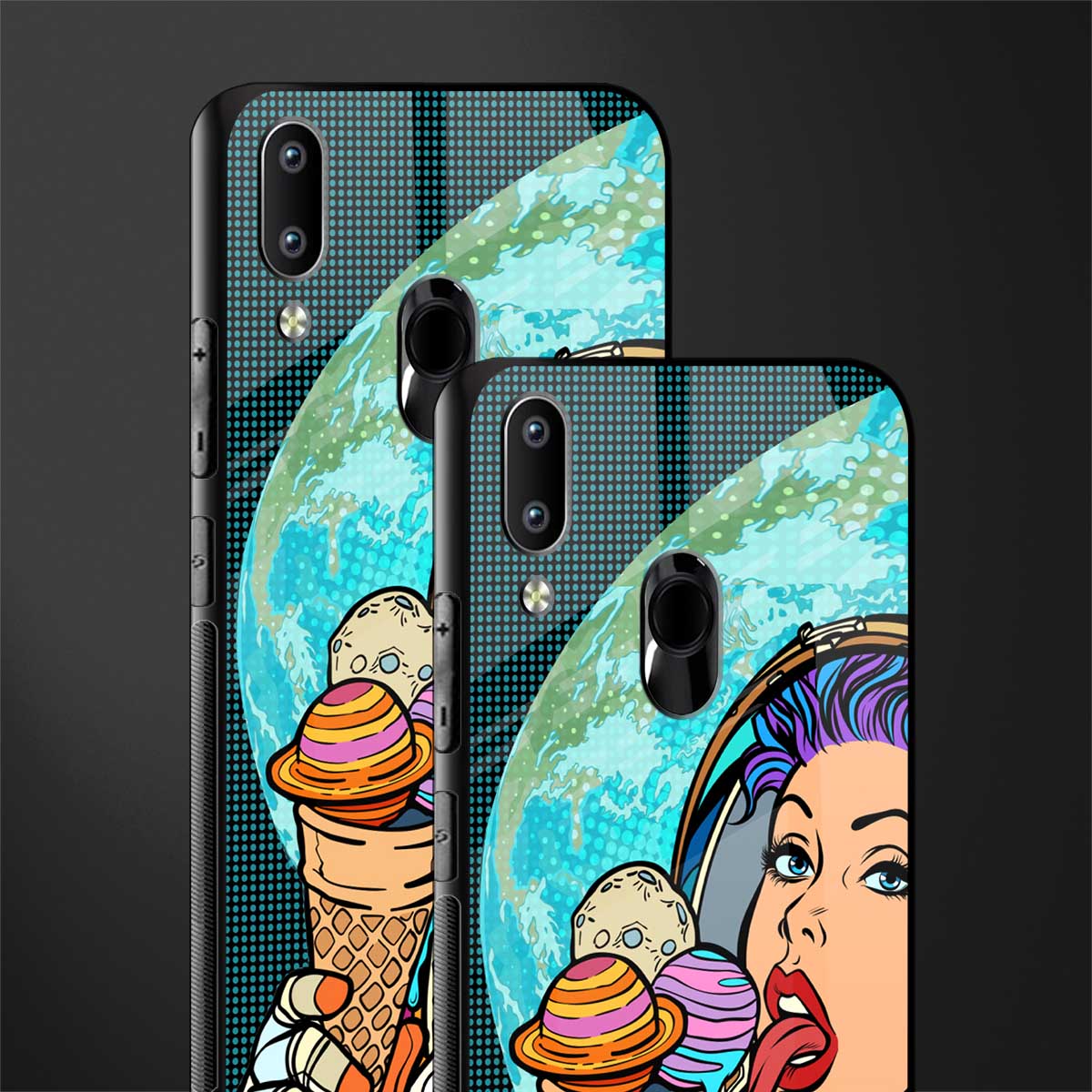 dessert space glass case for vivo y91 image-2