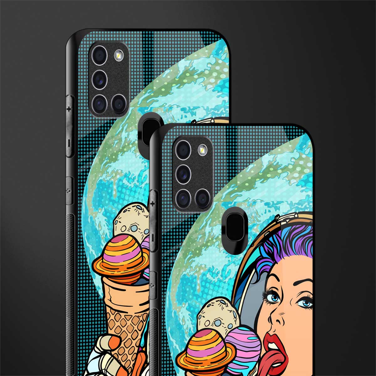 dessert space glass case for samsung galaxy a21s image-2