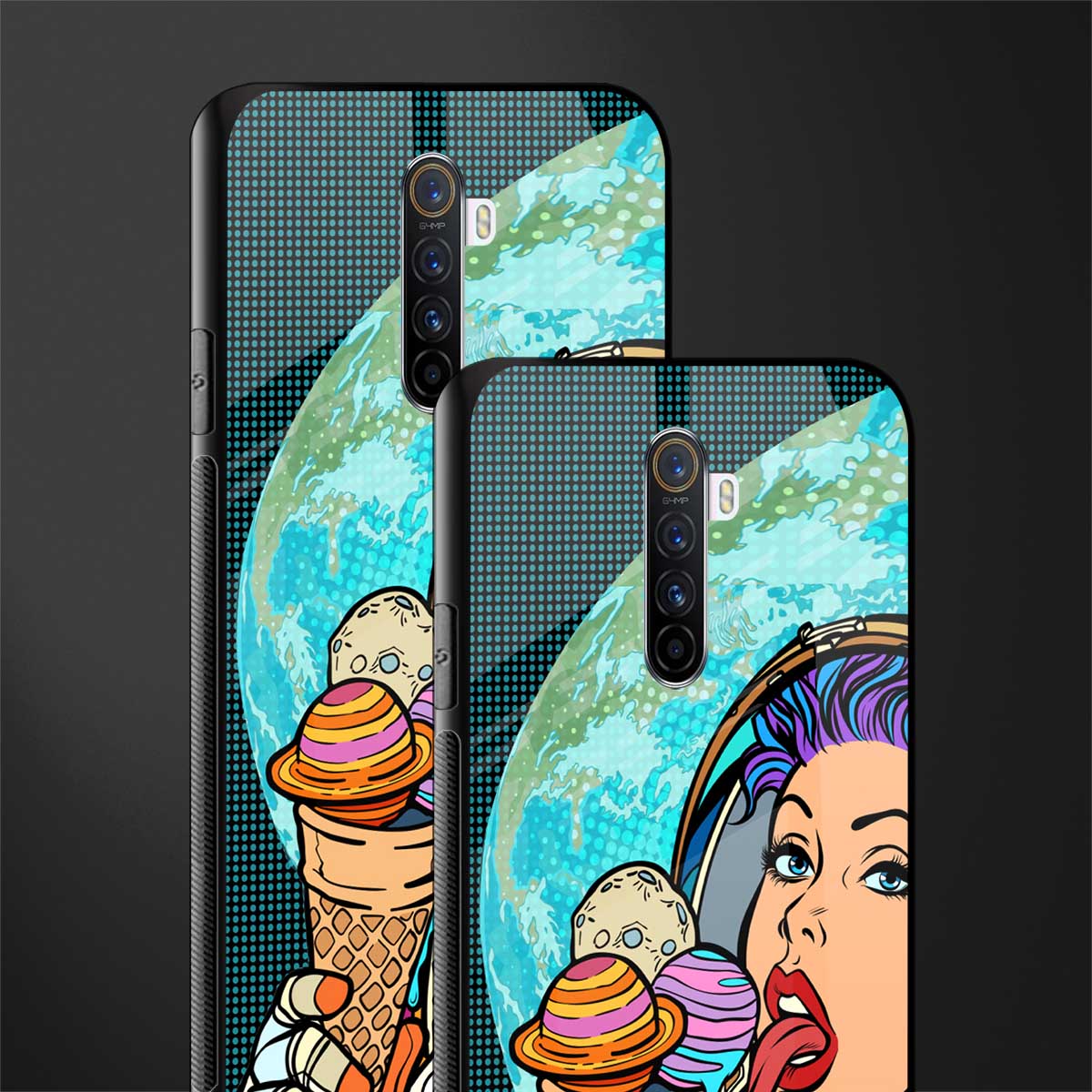 dessert space glass case for realme x2 pro image-2