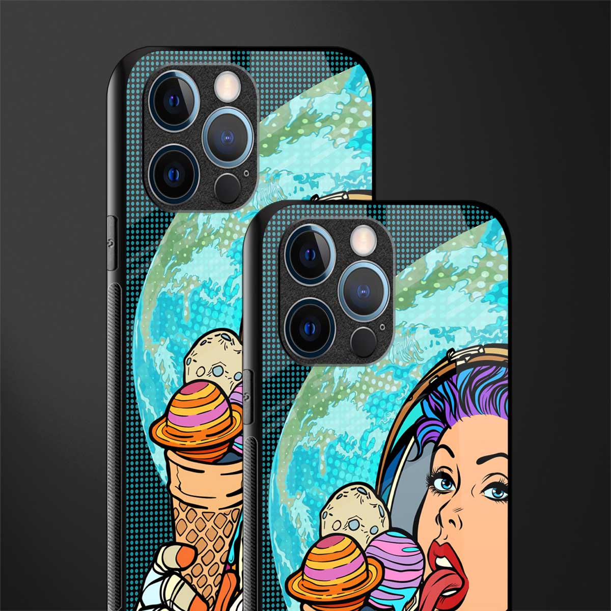 dessert space glass case for iphone 12 pro image-2