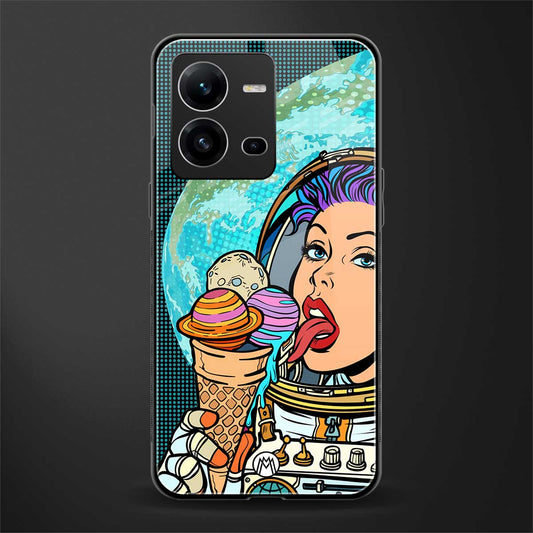 dessert space back phone cover | glass case for vivo v25-5g