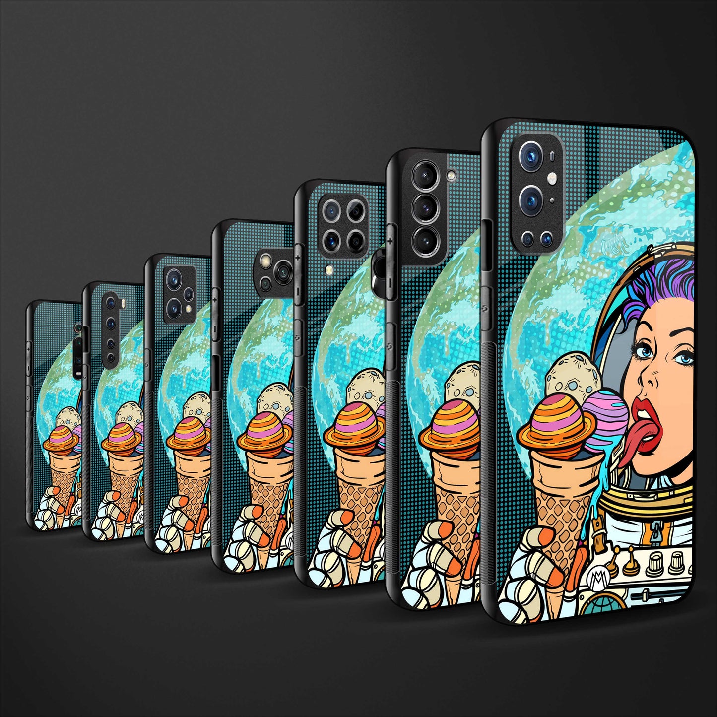 dessert space glass case for redmi 9i image-3