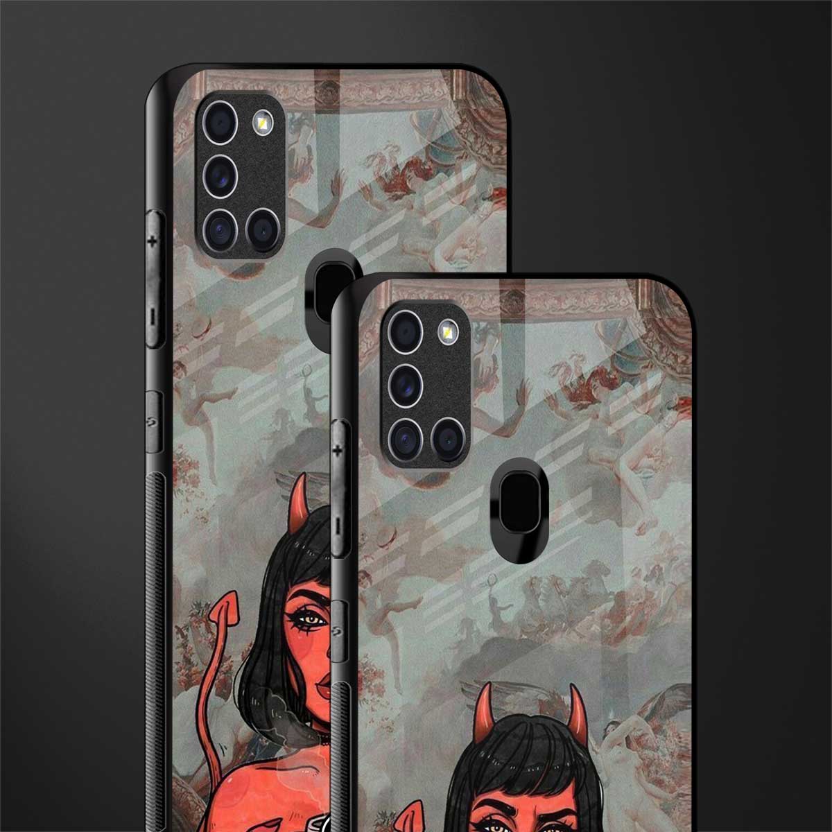 devil buys mymerchandize glass case for samsung galaxy a21s image-2