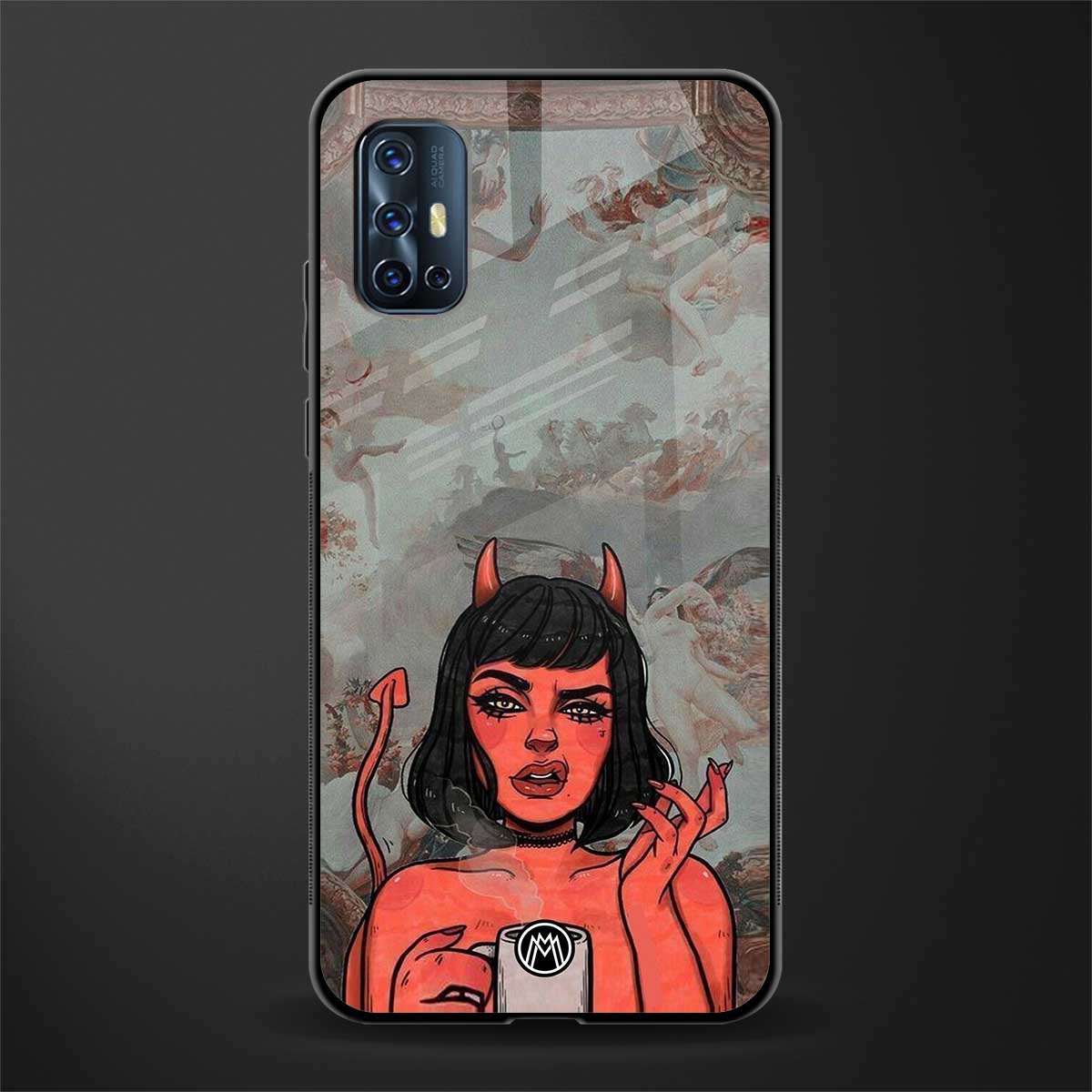 devil buys mymerchandize glass case for vivo v17 image