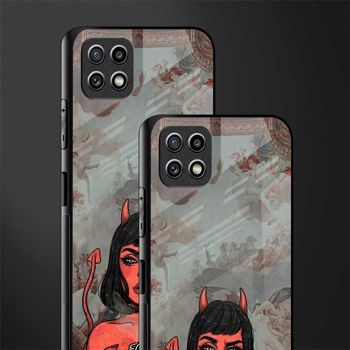 devil buys mymerchandize glass case for samsung galaxy a22 5g image-2