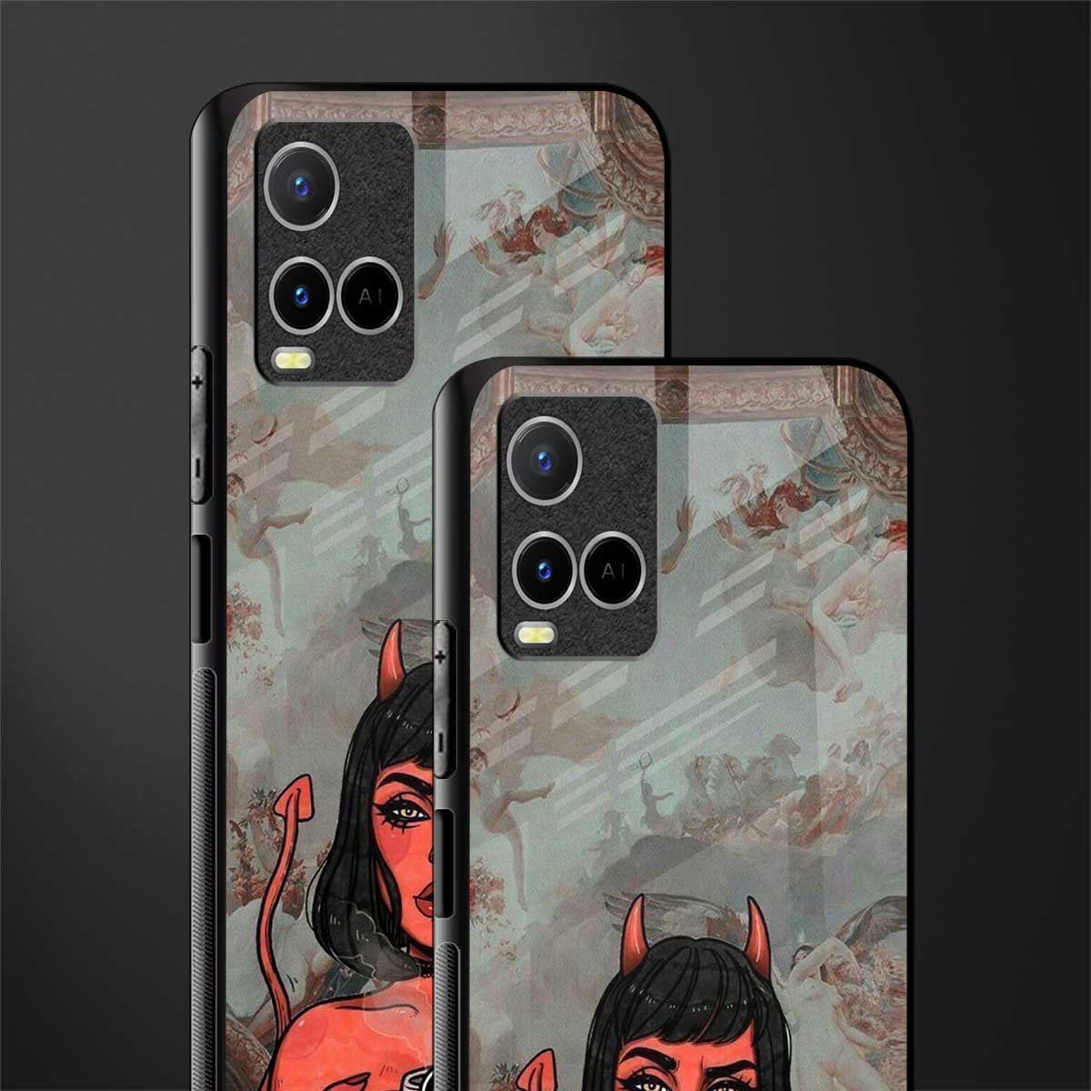 devil buys mymerchandize glass case for vivo y33s vivo y33t image-2