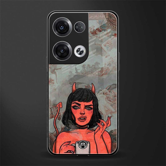 devil buys mymerchandize back phone cover | glass case for oppo reno 8 pro