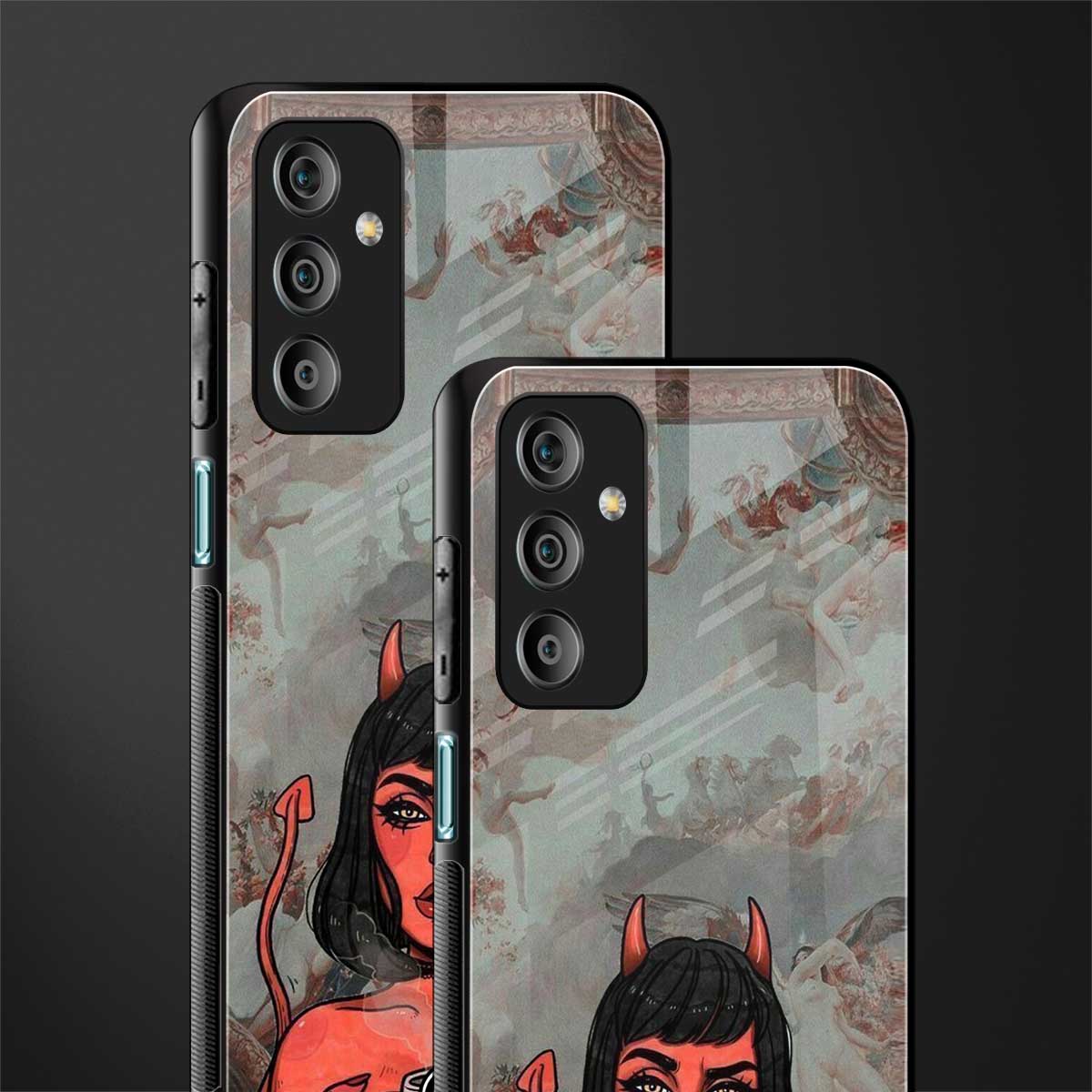 devil buys mymerchandize back phone cover | glass case for samsung galaxy f23 5g