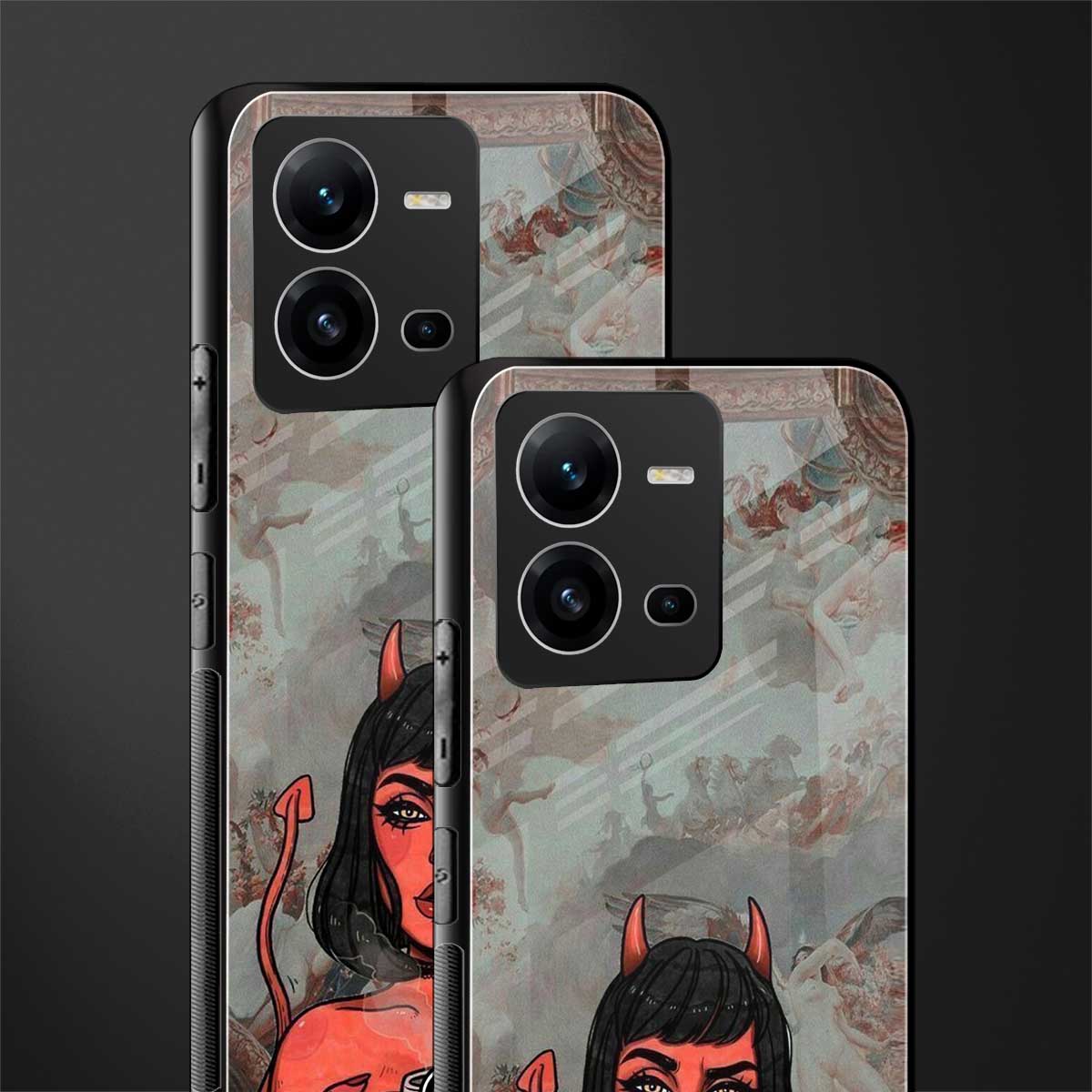 devil buys mymerchandize back phone cover | glass case for vivo v25-5g