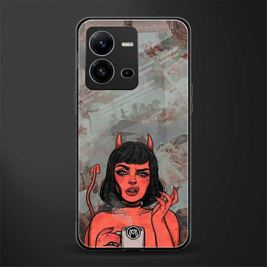 devil buys mymerchandize back phone cover | glass case for vivo v25-5g