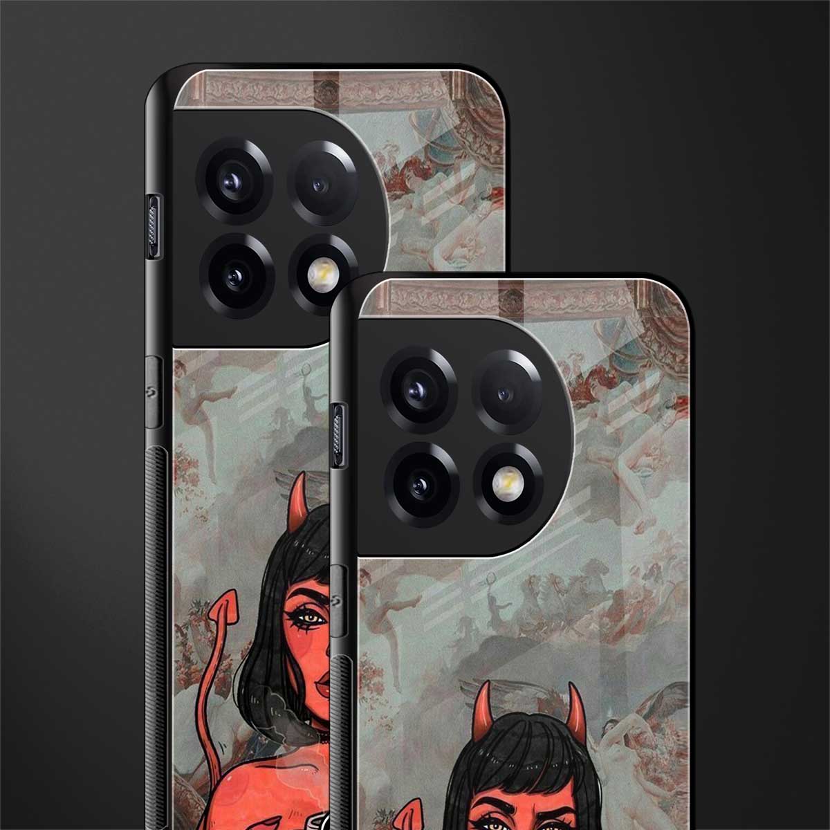 devil buys mymerchandize back phone cover | glass case for oneplus 11r
