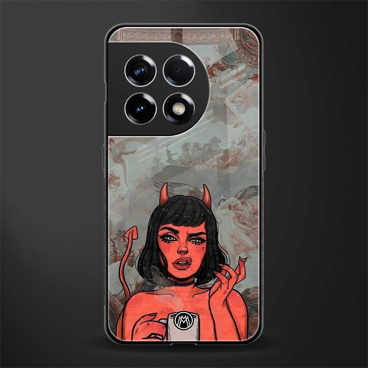devil buys mymerchandize back phone cover | glass case for oneplus 11r
