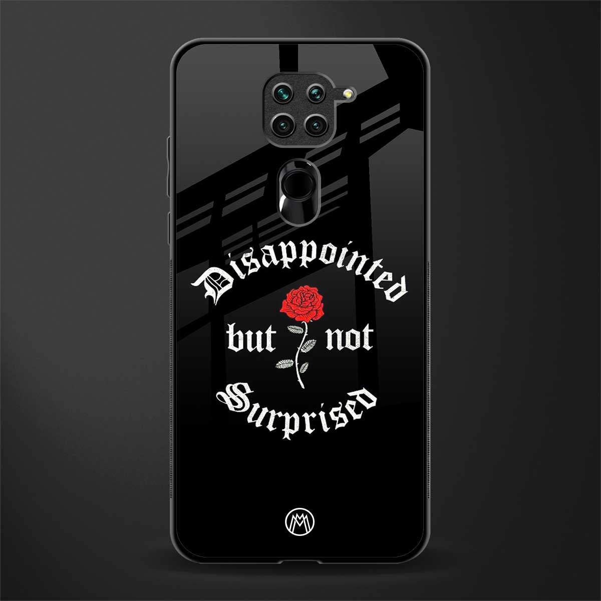 disappointed but not surprised glass case for redmi note 9 image