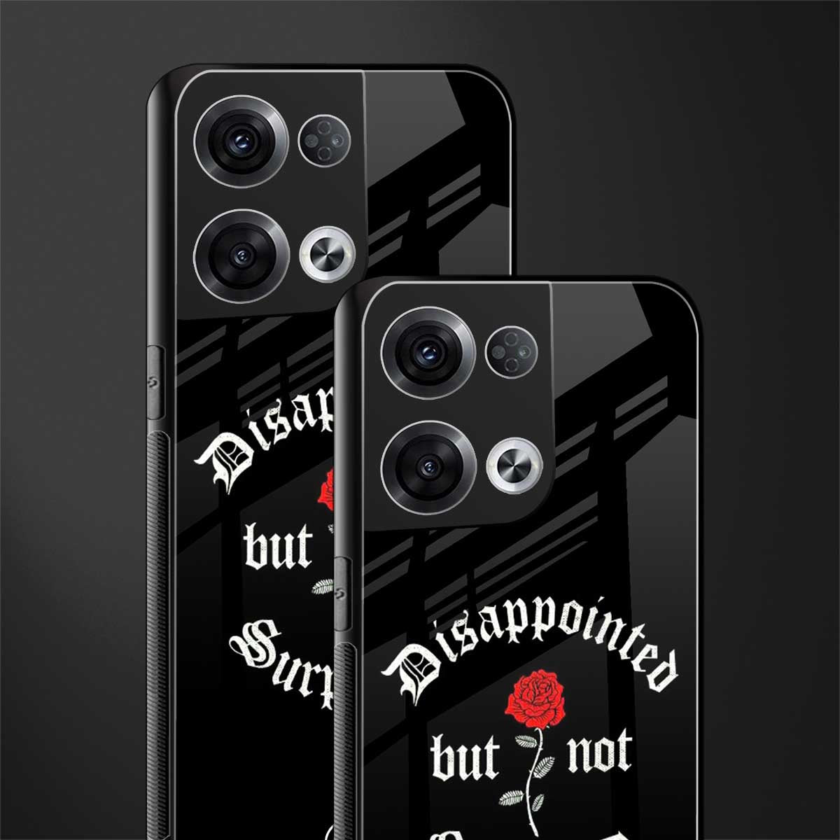 disappointed but not surprised back phone cover | glass case for oppo reno 8