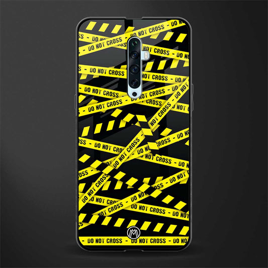 do not cross warning glass case for oppo reno 2f image