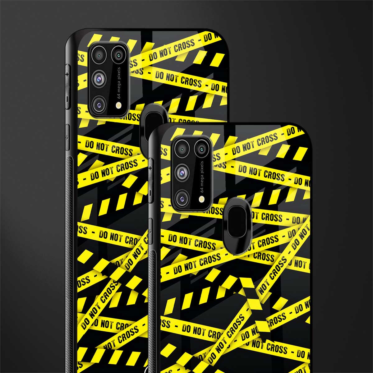 do not cross warning glass case for samsung galaxy m31 prime edition image-2