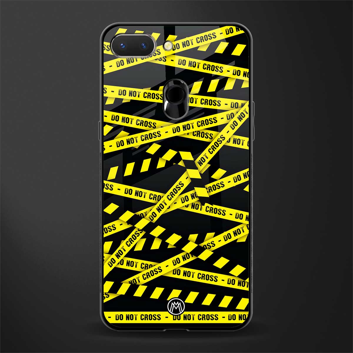 do not cross warning glass case for oppo a5 image