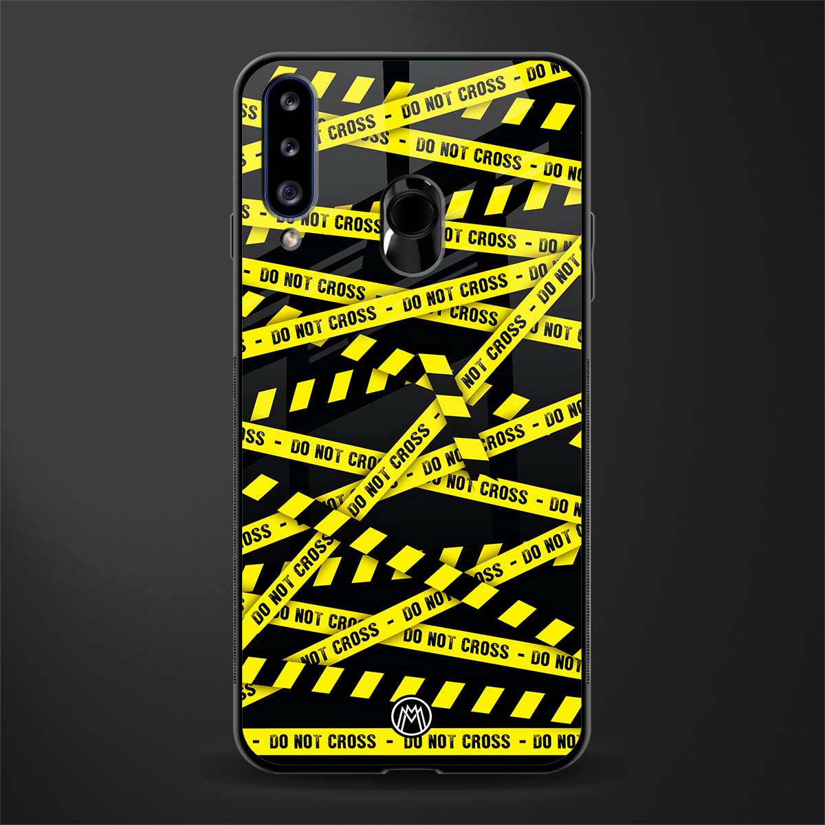 do not cross warning glass case for samsung galaxy a20s image