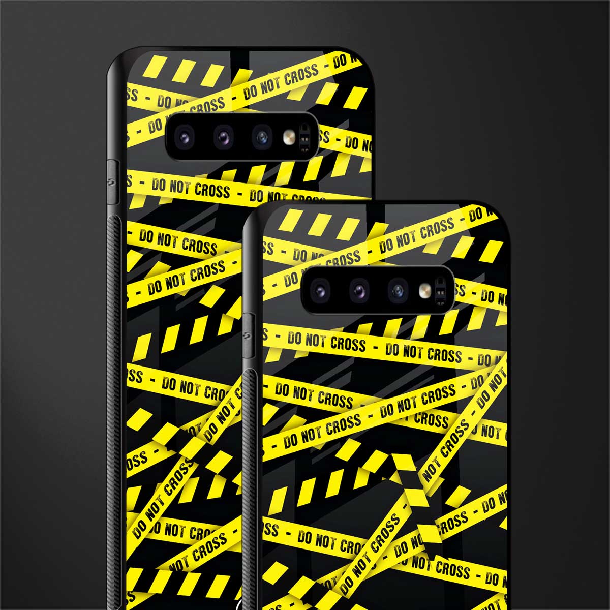 do not cross warning glass case for samsung galaxy s10 plus image-2