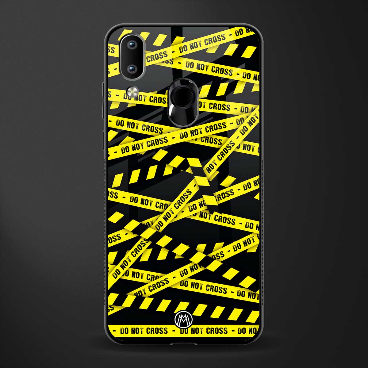 do not cross warning glass case for vivo y91 image