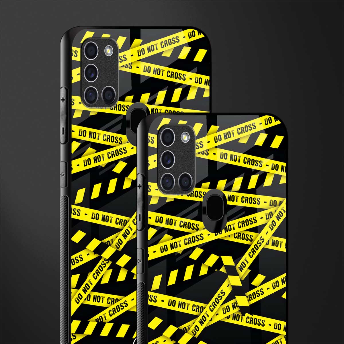 do not cross warning glass case for samsung galaxy a21s image-2